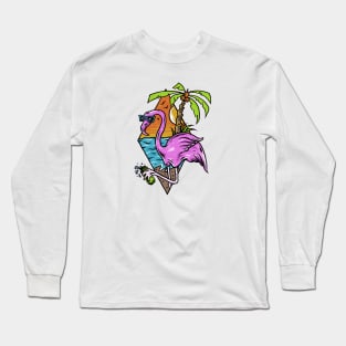 flamingo sunset Long Sleeve T-Shirt